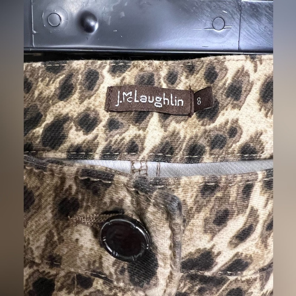 J. McLaughlin Leopard Print Safari Baxter Skinny Jeans Size 8 - Picture 3 of 8